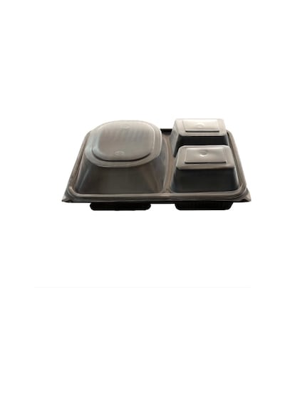 3 Bölmeli Hamburger Kabı Set - V411 200 Adet