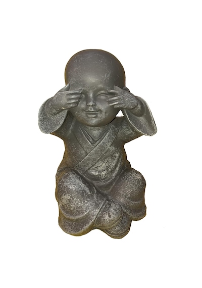Tr 1a-becker 3'lü Set Buda Dekoratif Figür 15 Cm Dekoratif Figür Bahçe Feng Shui Heykel Gri Polystone Genel