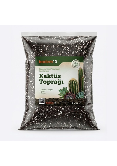 Organik Cocopeat Perlit Pomza Karışımlı Kaktüs Ve Sukulent Toprağı 5 Litre 500 G