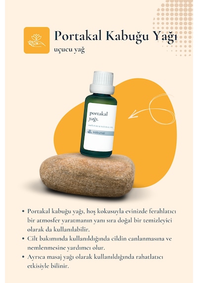 Sabunal Portakal Kabuğu Yağı 30 ML Aromaterapi Ve Cilt Bakım Yağı