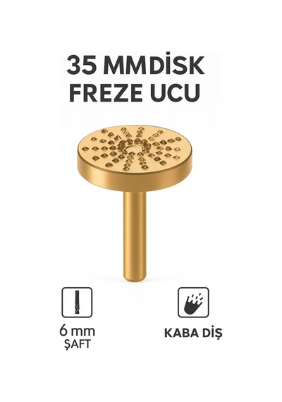 Senbang 35 Mm Ahşap Yontma Ve Şekillendirme Freze Ucu 6 Mm Şaft Kaba Diş Disk Freze Ucu