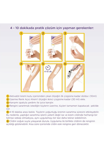Sesu Tüy Sarartıcı Krem 35 Gr + 18 Gr X 4 Paket