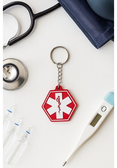 Nfc Sağlık Çalışanı Anahtarlığı Link Yüklenebilir Akıllı Anahtarlık Doktor Ve Hemşire Hediyesi Kırmızı