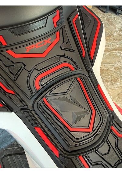 Honda Pcx 2025/2026 Kauçuk Depo Koruma Seti Kırmızı Siyah