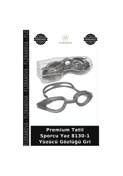 Premium Tatil Sporcu Yaz 8130-1 Yüzücü Gözlüğü Gri