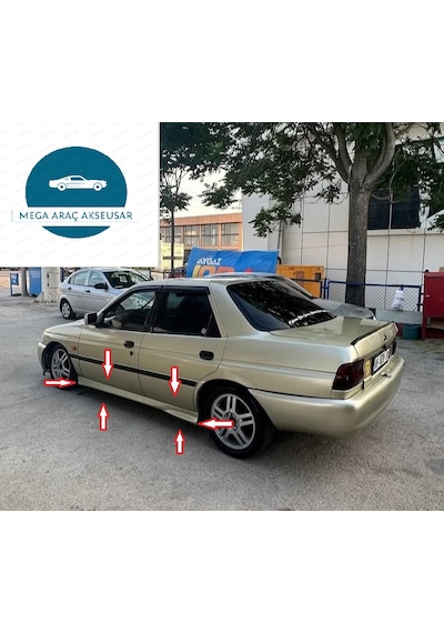 Ford Escort :marşpiyel Takımı Sağ Sol Boyasız Ham Siyah Fiberclass