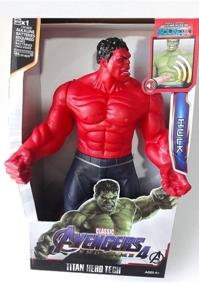 Kırmızı Hulk Figür Avengers Kırmızı Hulk Sesli Işıklı 30 Cm Hulk