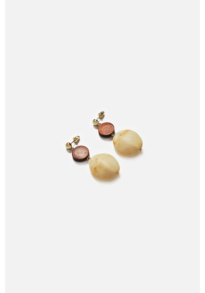 Oval Sallantılı Küpe Gold 30393514