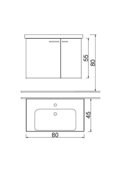 Terra 80 Cm Banyo Dolabı Beyaz