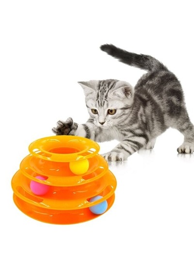3 Katlı Kedi Oyuncağı Turntable Cat Toy 4 Renk