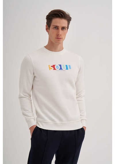 Cazador 3 İplik Şardonlu Sweatshirt 5161 Beyaz 001