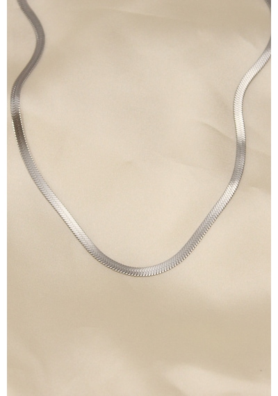 316l Çelik Silver Renk 45 Cm İtalyan Zincir Model Kadın Kolye - Çok Renkli