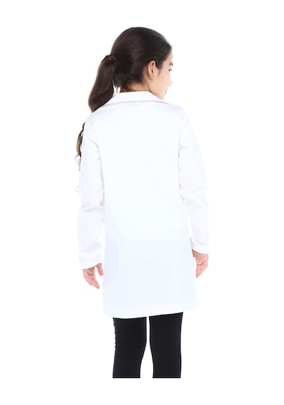 Tülü Akkoç Kız Çocuk Doktor Önlüğü Beyaz