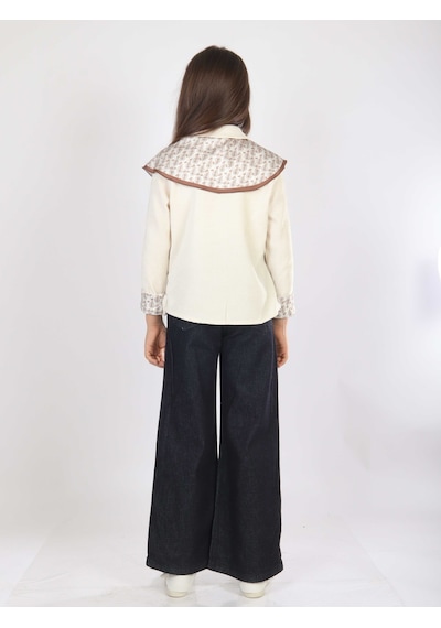 Xo Kids Kız Çocuk 3lu Alt Üst Takım 7-14 Yaş 3904-4904 Ekru