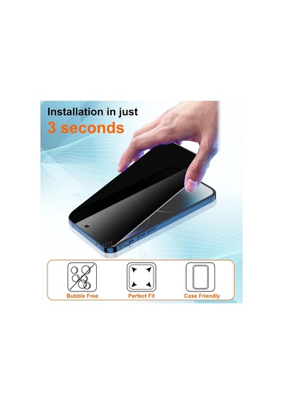 Iphone 15 Plus & Iphone 15 Pro Max Uyumlu Hayalet Ekran Koruyucu Cam Privacy Parlak Ekran Camı Rika