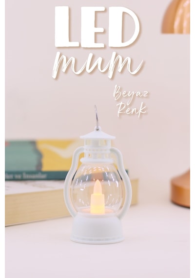 Led Mum Mini Kamp Tipi Pil Dahil Dumansız Alev Ledli Yapay Dekoratif Mum Dekor Işığı Beyaz Pt430 Beyaz