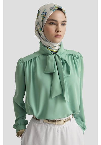Armine Trend Boyun Kurdele Desenli Tunik-mint 25yt303 Mint