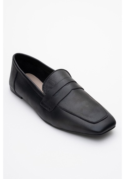 Luvishoes Luvi Shoes Morne Siyah Cilt Hakiki Deri Kadın Loafer Ayakkabı SİYAH CİLT