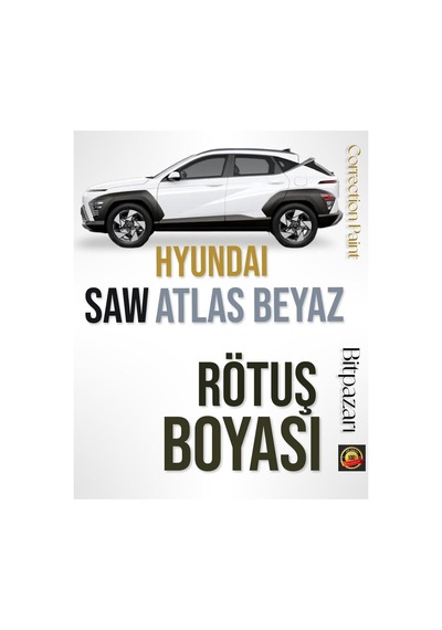 Hyundai Saw Atlas Beyazı Rötüş Boyası, İ10, İ20, Tucson, Elantra, Kona, Bayon İle Uyumlu, 25 Ml Fırçalı Şişe Genel