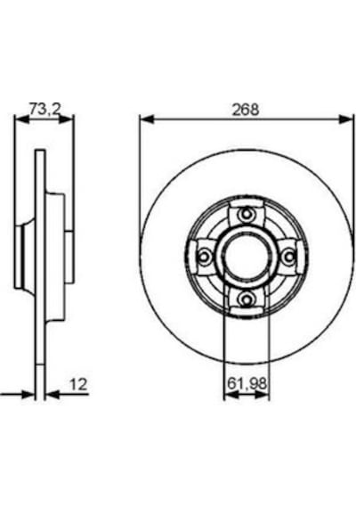 Citroen C4 Grand Picasso 1.6hdi 2006-2013 Bosch Arka Disk Rulmansız 2 Adet