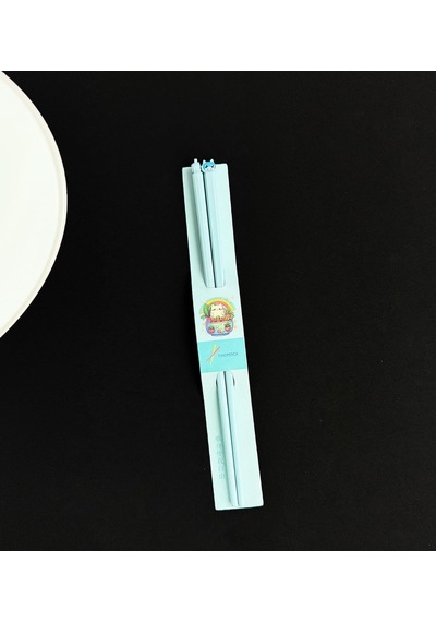 Kedi Figürlü Metal Chopstick Mavi Diğer