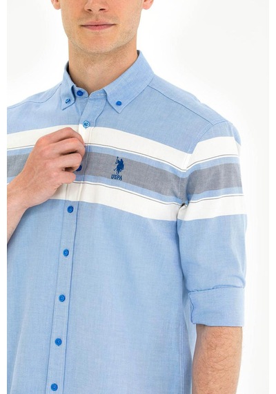 U.s. Polo Assn. Rıbaro Saks Erkek Gömlek 1584026 Saks