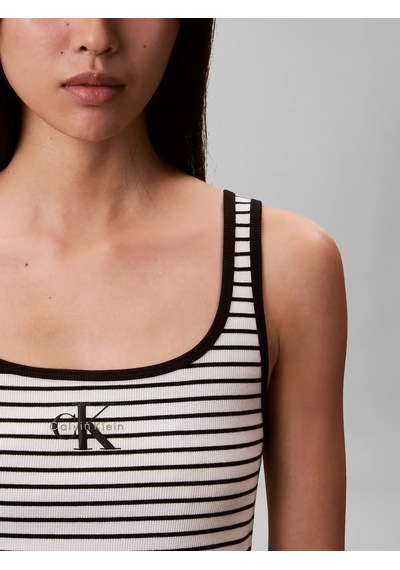 Calvin Klein Strıped Monologo Sco, Xdy, Xxs Siyah Kadın Atlet