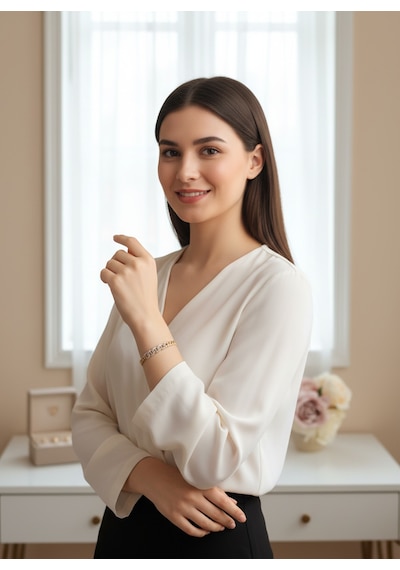 Xuping Altın Renk Modern Zincir Bileklik Şık Ve Zamansız Tasarım Gold
