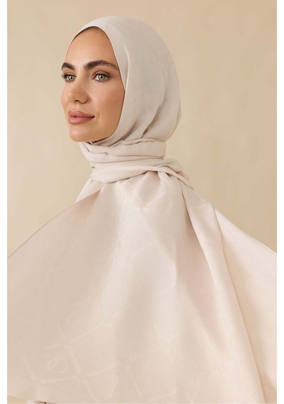 Imannoor İman I Baklava Pudra Ramy Jakar Şal 70x190 Pudra