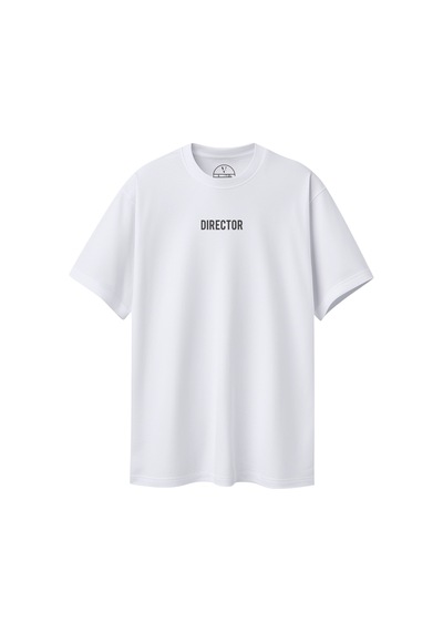 Velvoria Unisex Oversize Beyaz Director T-shirt