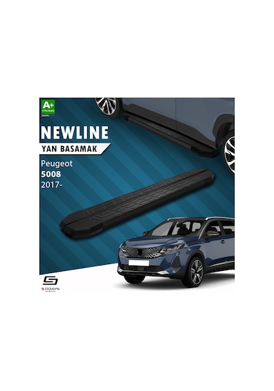 S-dizayn Peugeot 5008 2 Newline Siyah Yan Basamak 203 Cm 2017-2023 A+ Kalite