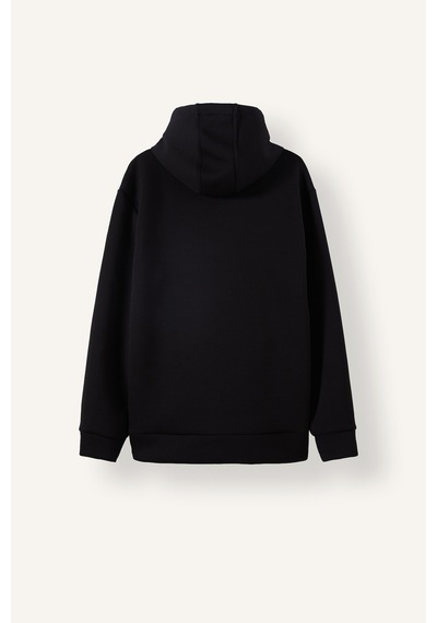 Defacto Pamuklu Regular Fit Kapüşonlu Fermuarlı Sweatshirt G9103ax26aubk81 Siyah-bk81