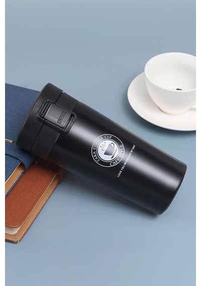 Kilitli 304 L Çelik Siyah 500 ml Kahve El Termos Mug cin406sy Kilitli 304 L Çelik Siyah 500 ml Kahve El Termos Mug cin406sy