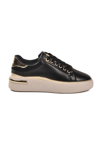 Siyah Bağcıklı Hafif Kadın Sneaker Lady 029 Z Siyah