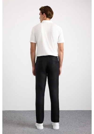 Süvari Siyah Regular Düz Normal Bel Jogger Pantolon Pn2020500763-s09