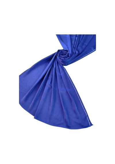 Mim Eşarp Mısırlı Eşarpları Taşlı Jan Jan Abiye Şal 75x190 Cm Saks