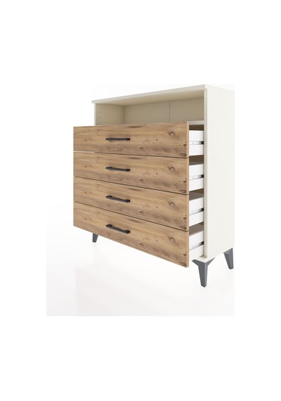 Arges Şifonyer Tek Raflı 4 Çekmeceli 88x30x96 Aytaşı-çam Aytaşı