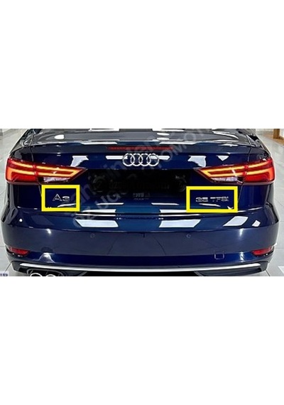 Audi Uyumlu A3 Ve 35 Tfsı Bagaj Yazısı Seti 2'li Paket 3m 3d Abs