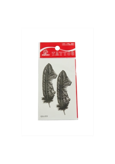 Yaprak - 898 - Tattoo Dövme - Csmo-tex - Sticker Beyaz