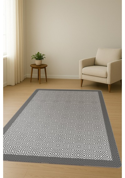 Modern Desenli Dijital Baskı Kaymaz Taban Halı H0205 Renkli