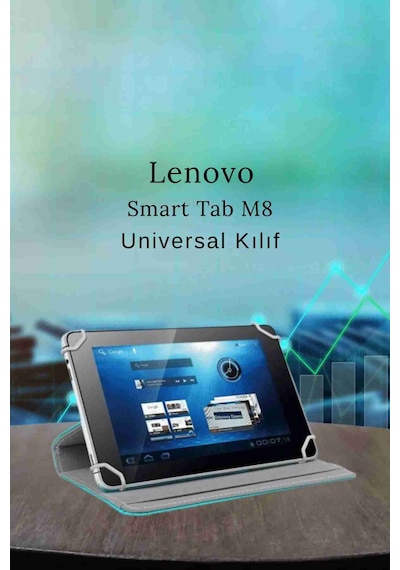 Smart Tab M8 Uyumlu 2ghz 2 32,8 1280x800 Ips 8" Standlı 360 Dönebilen Deri Tablet Kılıfı Kılıf