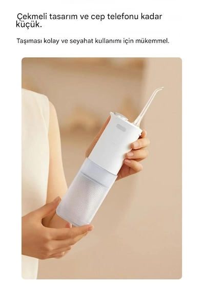 Xiaomi Mijia F400 Şarjlı Ağız Duşu Ve Diş Temizleme Cihazı - Yeni Teknoloji Cloud Sensing İle Hassas Diş Eti Bakımı - 100 Gün Şarj Süresi - Ipx7 Su Geçirmez - Diş Teli Uyumlu
