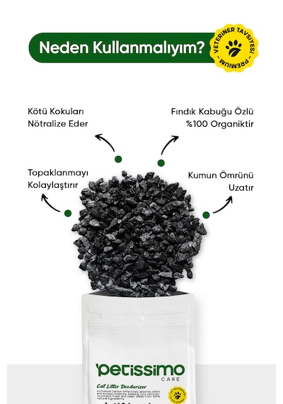 Petissimo Care Kedi Kumu Koku Giderici Aktif Karbon - 250 Gr