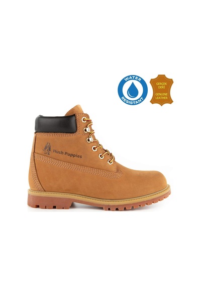 Hush Puppies Empresa 725039 Gerçek Deri, Anatomik, Waterresist Kadın Bot Tarçın