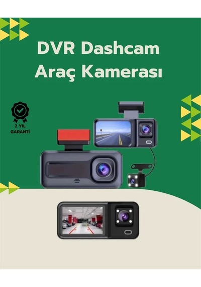 Tam Kapsamlı Araç Güvenliği: 3 Kameralı Full Hd Kayıt Sistemi İle Ön, İç Ve Arka Görüş 1