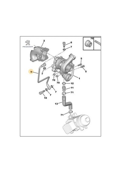 Turbo Yağ Hortumu 206-307-bipper-fiesta Dv4td 2s6q6k679ae/