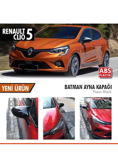 Renault Clio 5 Yarasa Ayna Kapağı Batman Piano Black Parlak Siyah