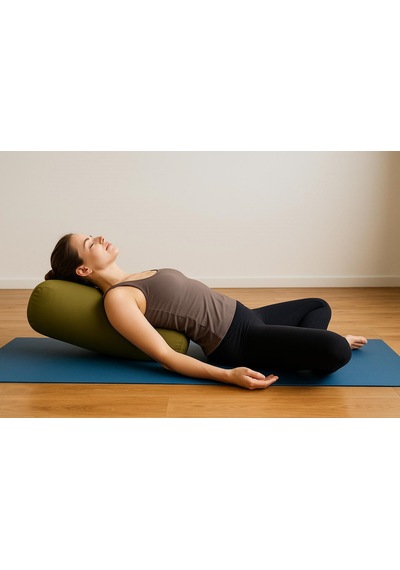 Bolster Minderi - Silindir Yoga Yastığı - Sosis Yastık Yeşil