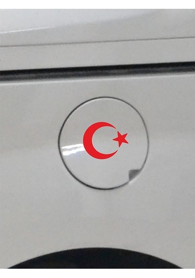 Ay Yıldız Folyo Kesim Etiket Kırmızı 8cm