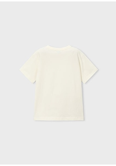 Mayoral Erkek Çocuk Robot T-shirt Krem - 03065